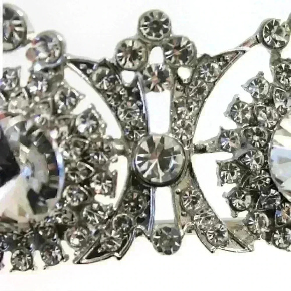 New Bridal Rhinestone Tiara Crown Wedding Silver main image 8